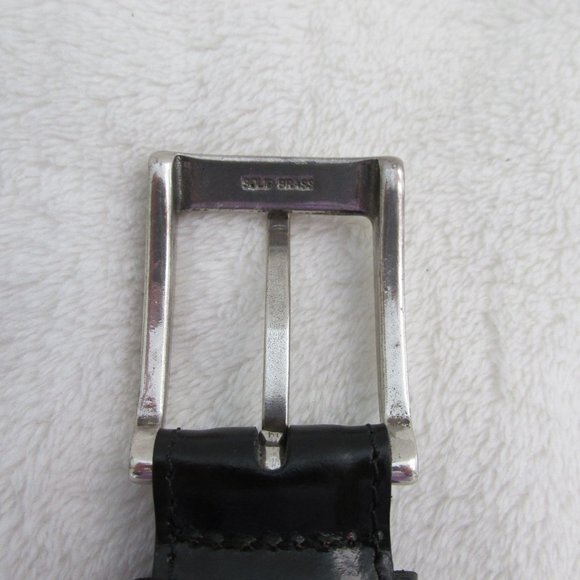 L.L. Bean Black Padded Leather Belt Single Loop Size 36/90 Classic Belt Style - Picture 3 of 9